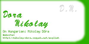 dora mikolay business card